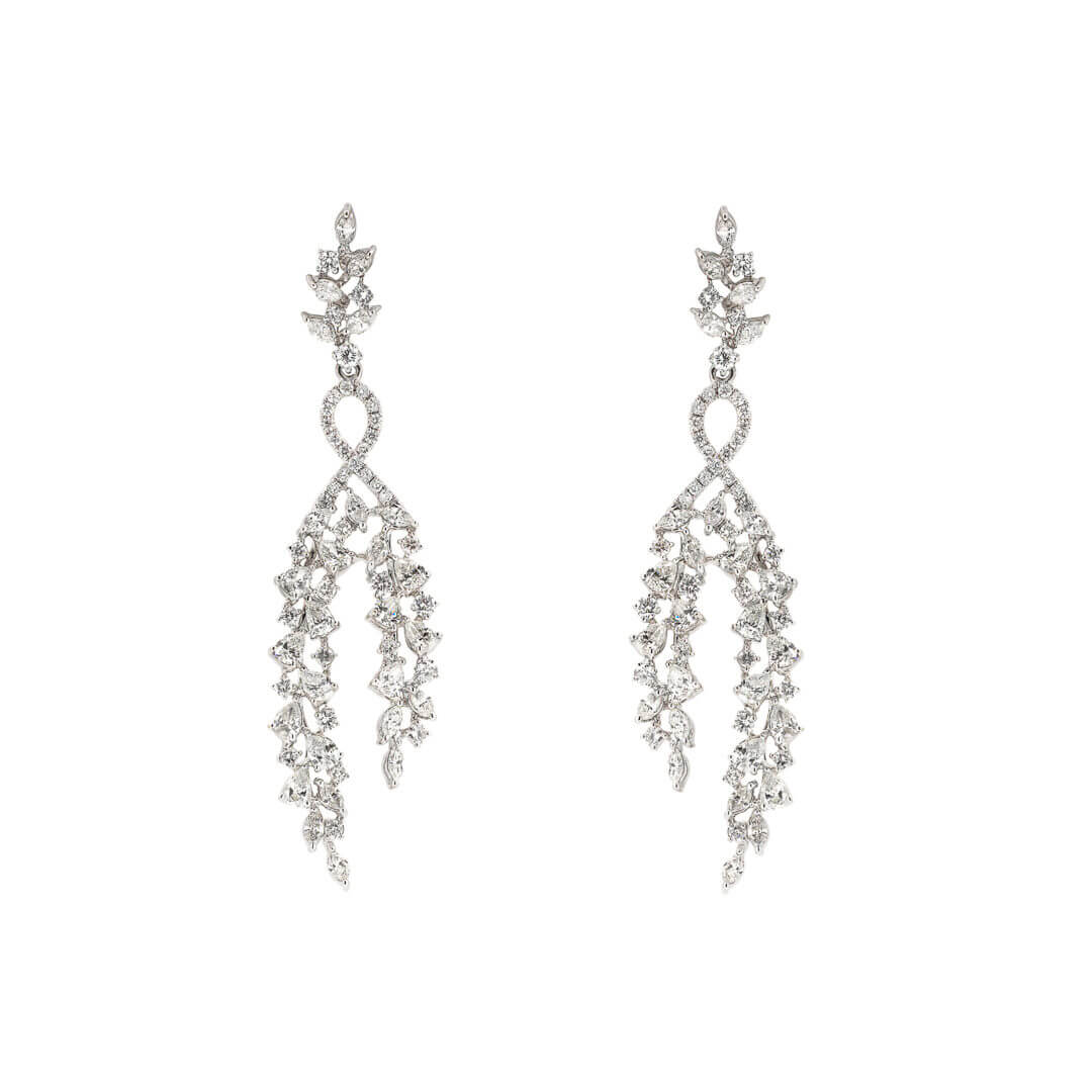  Crystal Diamond Drop Earrings