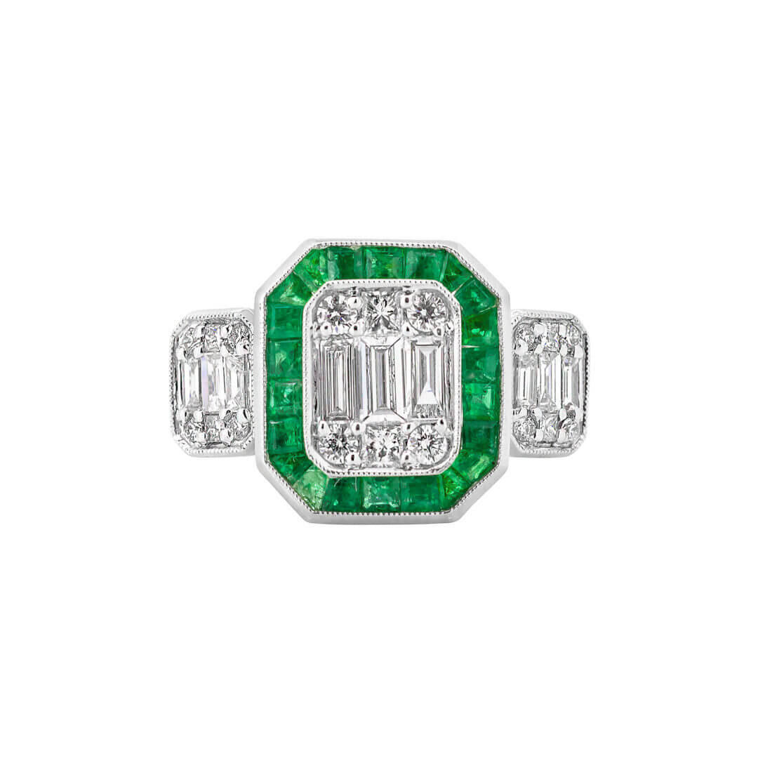  Medici Emerald and Diamond Ring