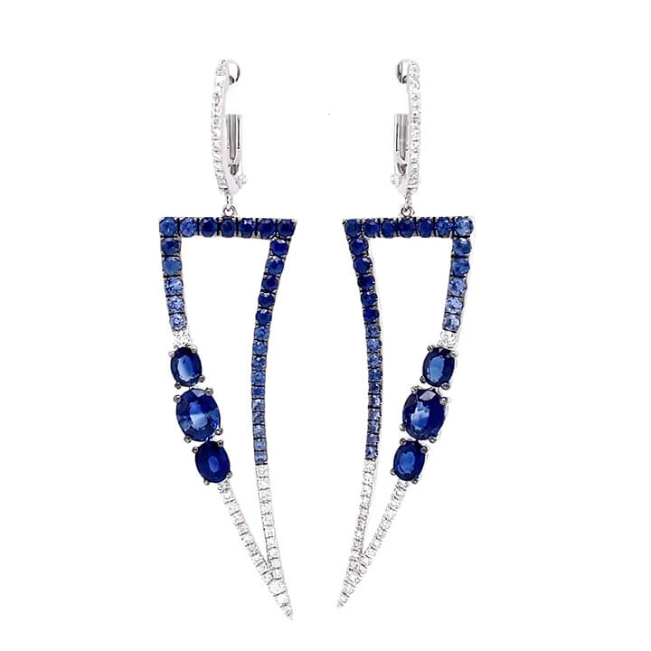  Couta Diamond and Sapphire Earrings