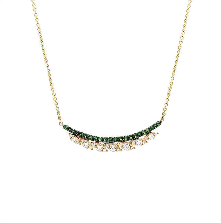  Lamie Emerald and Diamond Necklace